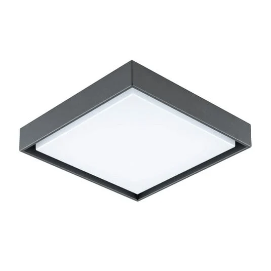 EVN Lámpara LED de techo para exterior Tectum, 24x24 cm, antracita, 110°