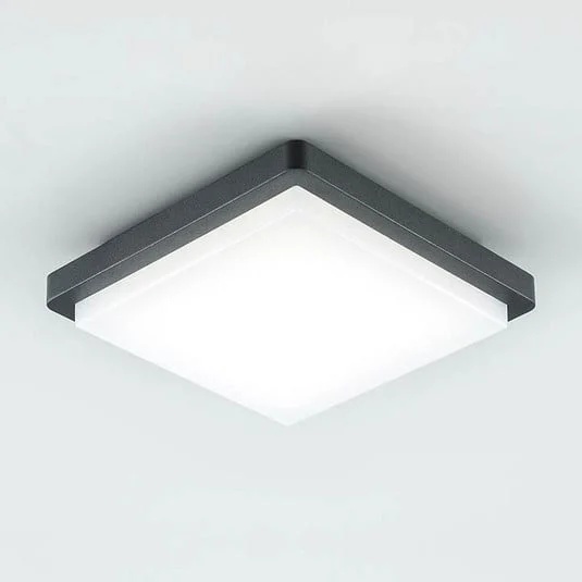 EVN Lámpara LED de techo para exterior Tectum, 23x23 cm, antracita, 150°