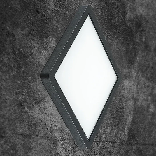 EVN Tectum plafón LED para exterior angular vidrio