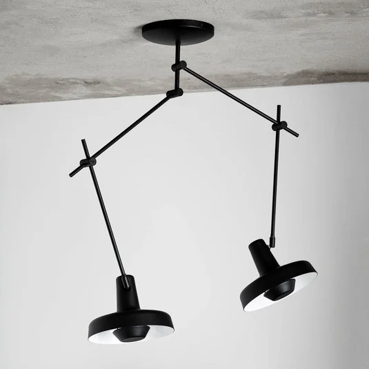 GRUPA Arigato plafón 2 luces 70cm negro