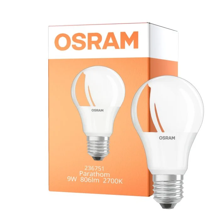 Osram Parathom LED E27 Pera Mate 9W 806lm - 827 Luz muy Cálida | Luz de Día Sensor - Reemplazo 60W