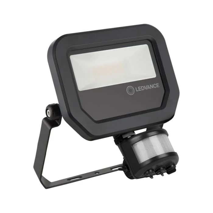 Ledvance Proyector LED Sensor GEN 3 Negro 10W 1200lm 100D - 840 Blanco Frio | IP65 - Sensor de movimiento y luz - Simétrico