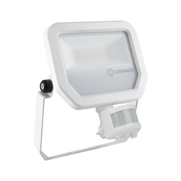 Ledvance Proyector LED Sensor GEN 3 Blanco 20W 2200lm 100D - 830 Luz Cálida | IP65 - Sensor de movimiento y luz - Simétrico
