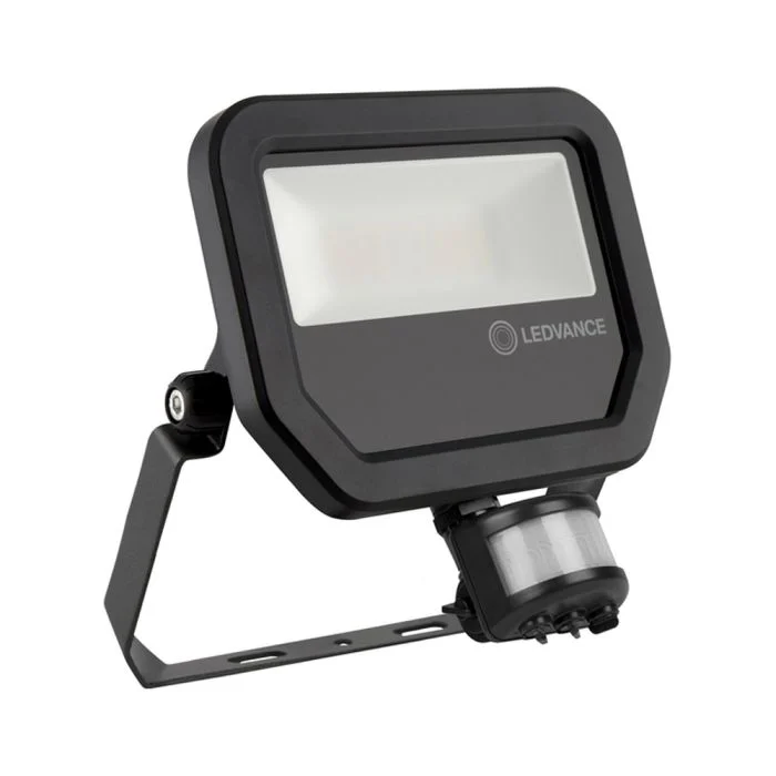 Ledvance Proyector LED Sensor GEN 3 Negro 20W 2400lm 100D - 840 Blanco Frio | IP65 - Sensor de movimiento y luz - Simétrico - Reemplazo 50W
