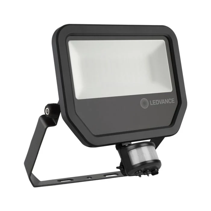 Ledvance Proyector LED Sensor GEN 3 Negro 50W 5500lm 100D - 830 Luz Cálida | IP65 - Sensor de movimiento y luz - Simétrico - Reemplazo 100W