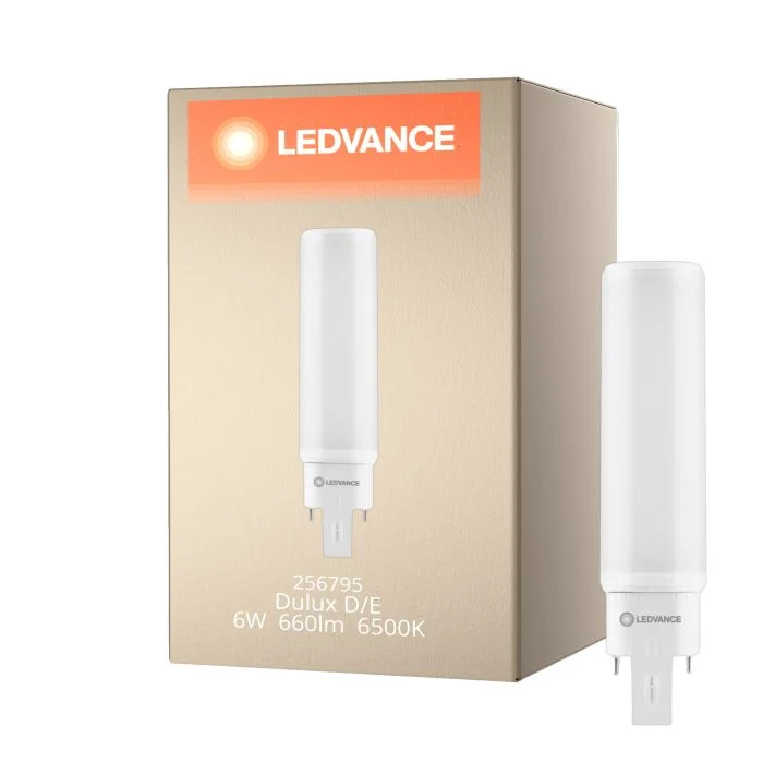Ledvance Dulux D/E LED 6W - 865 Luz De Día | 4-Pines - Reemplazo 60W