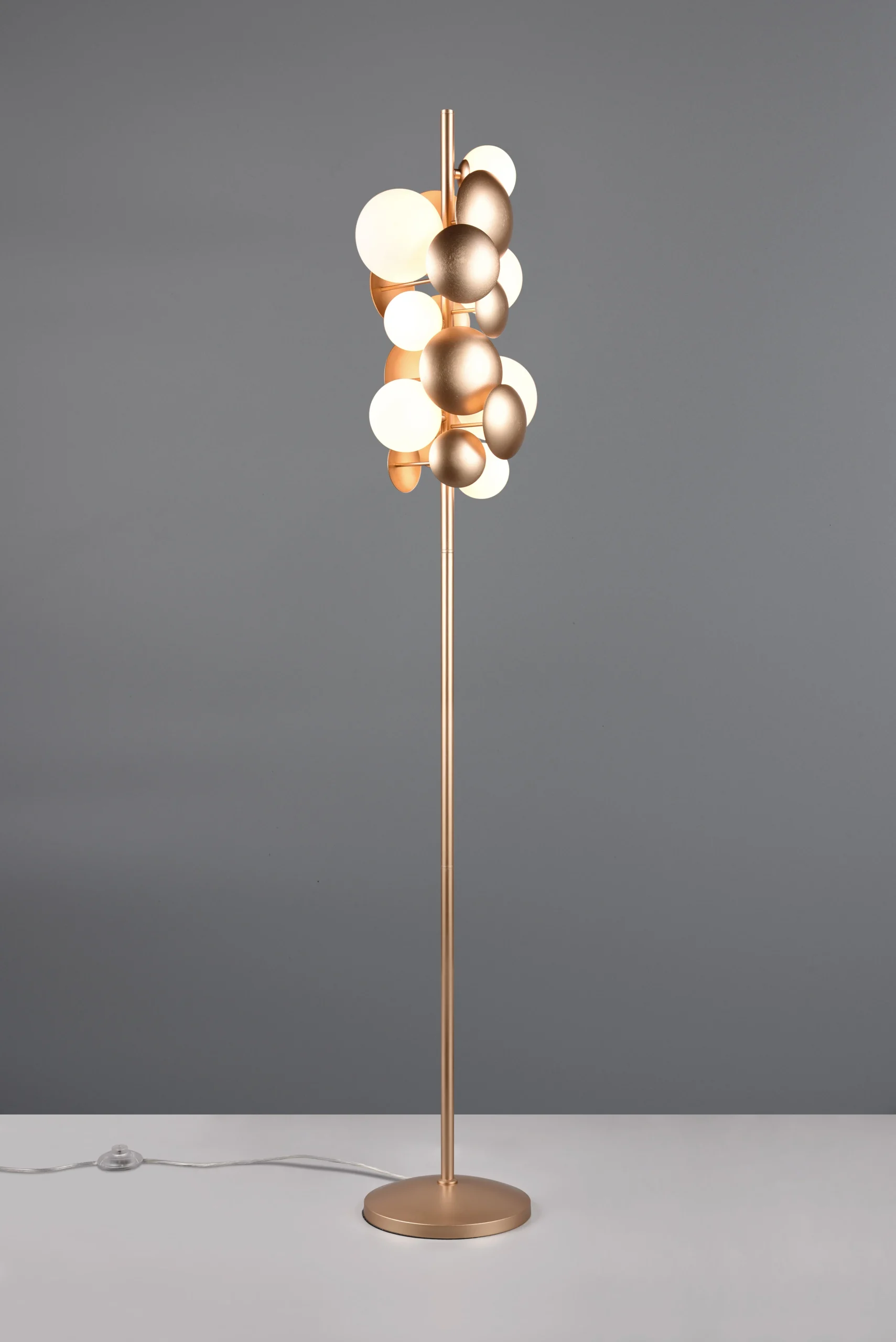 Lámpara de pie Trio Bubble 7 luces dorado 155cm 417400779