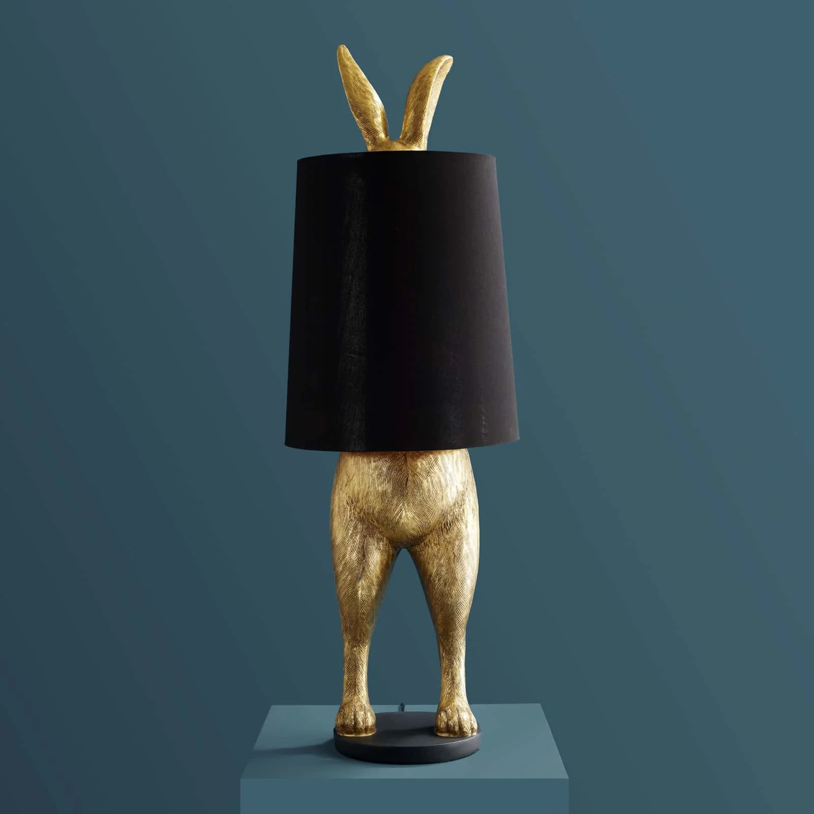 Stehleuchte Hase Hiding Rabbit®, gold/schwarz