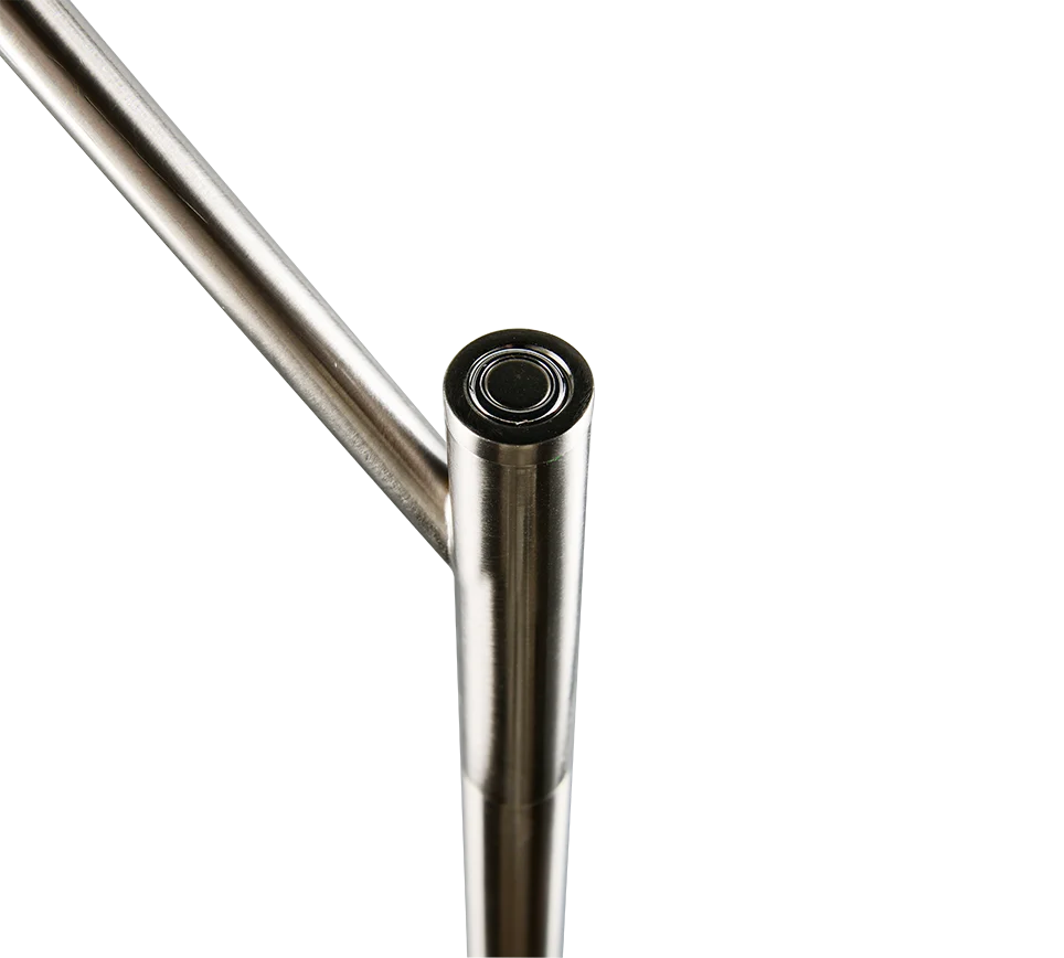 Lámpara de pie Trio Dios LED níquel mate 180cm 4