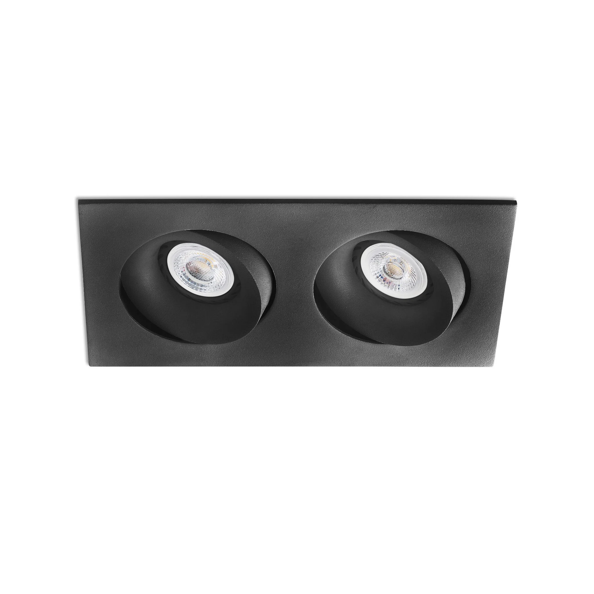 Downlight empotrable de techo Faro Argon GU10 LED negro mate IP20 43413