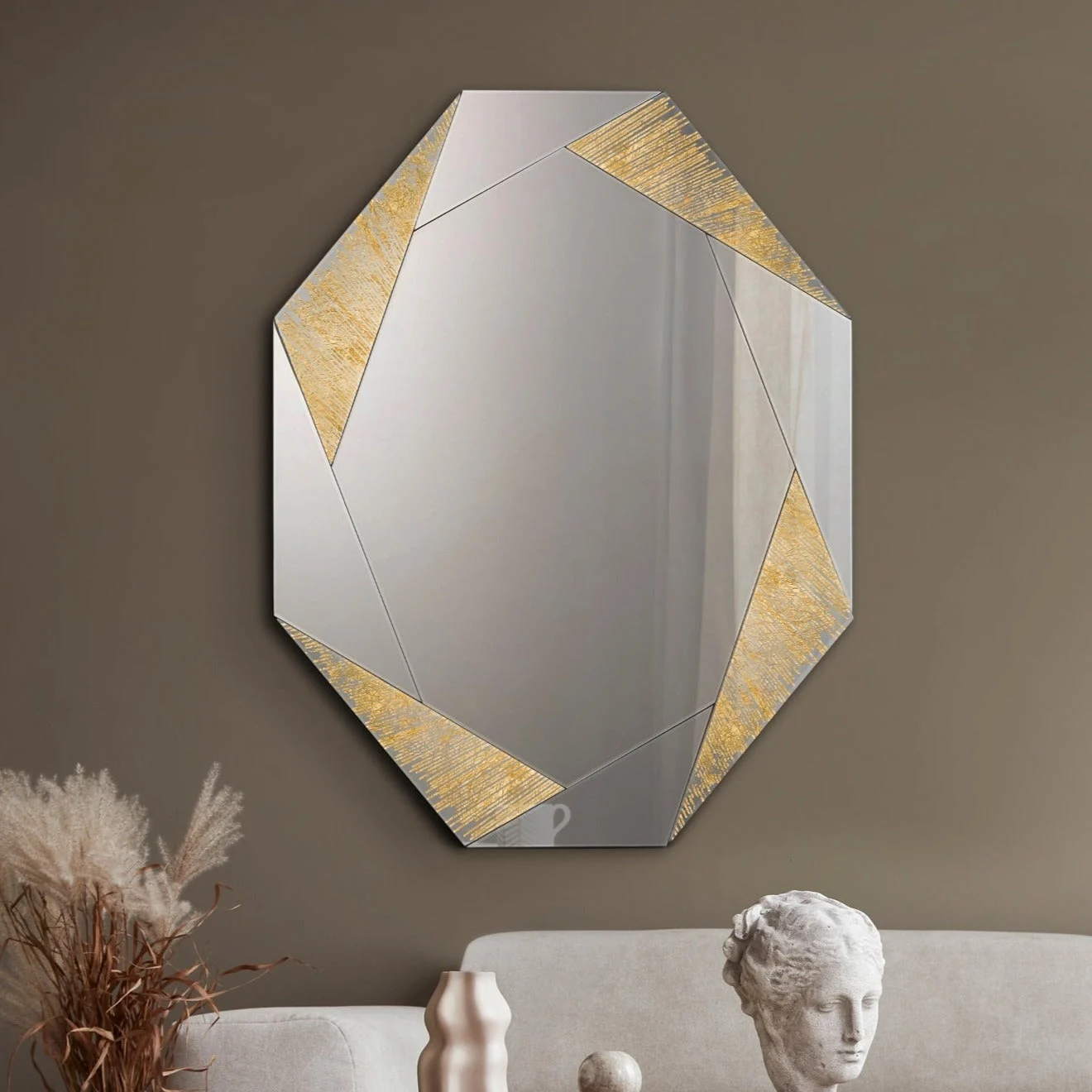 Espejo Schuller Laverna pan de oro y negro 92x120cm