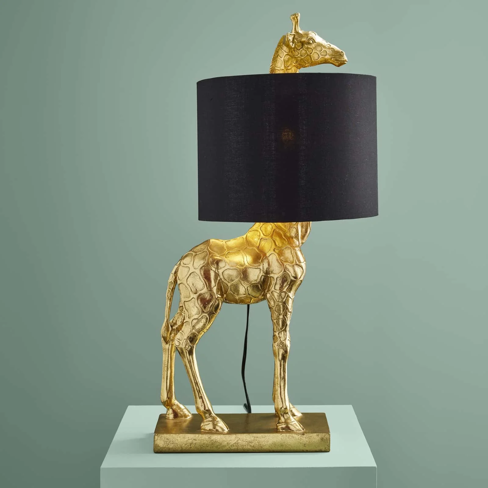 Tischleuchte Giraffe Lucie, gold/schwarz