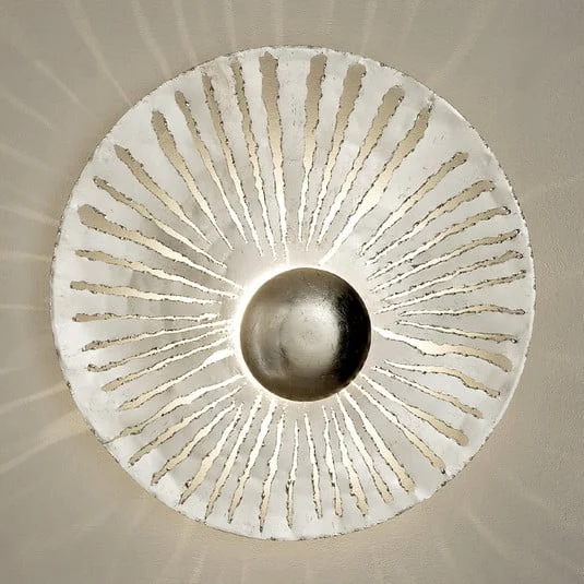 Aplique LED Pietro en forma redonda, plata