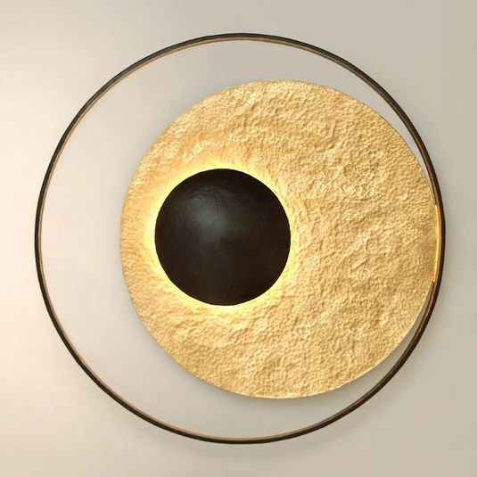 Aplique Satellite en dorado-marrón, Ø 90 cm
