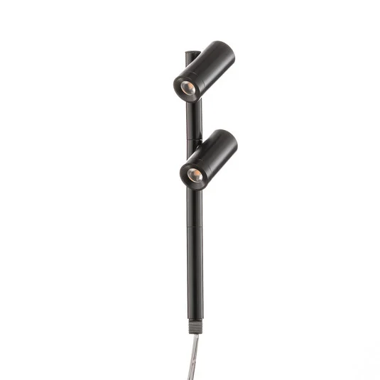 LED Duo Spot 2x3 W blanco cálido 170 mm negro