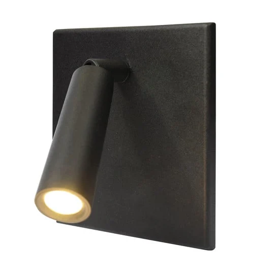 BL1-Lámpara de lectura LED, empotrada/montada, negra