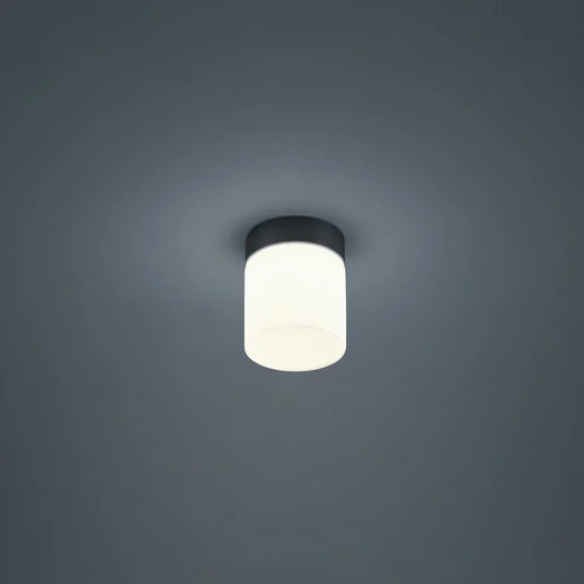 Helestra Keto plafón LED, cilindro, negro