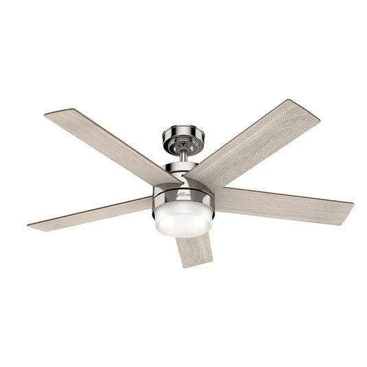 Ventilador Hunter Claudette con luz roble/níquel