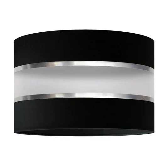 Pantalla Helen E27 Ø35/altura 20 cm negro/plateado