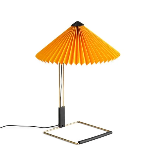 Lámpara de mesa LED Matin de Hay, amarillo/latón, altura 38 cm