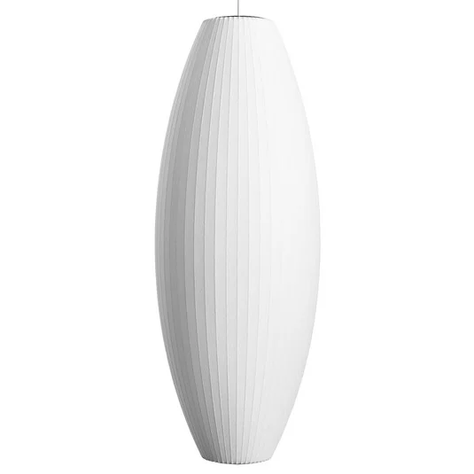 Lámpara colgante HAY Nelson Cigar Bubble XL, Ø 47,5 cm, blanca