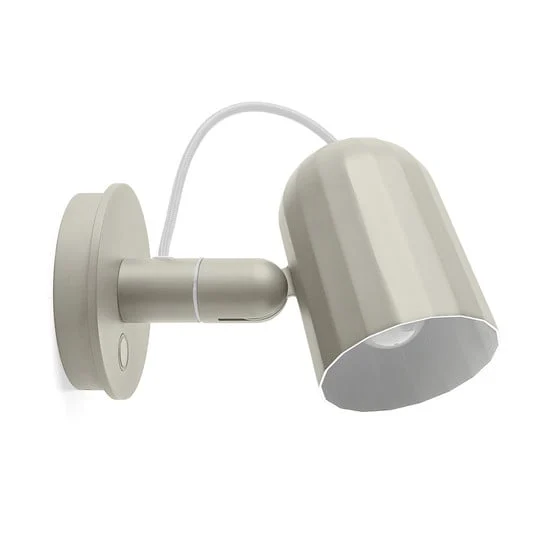 Aplique de pared HAY Noc Button, blanco, metal, E14