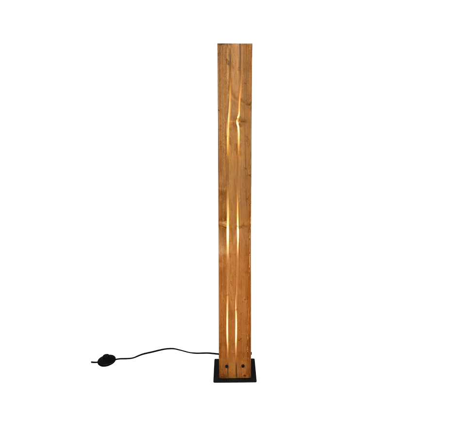 Lámpara de pie Trio Karuni 3 luces natural 121cm 463300330