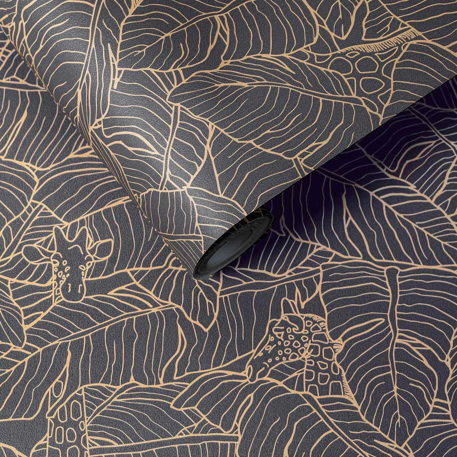 Tapete Giraffe Gigi, grau, Vliestapete, made & designed in Germany 150 g/qm, 0,53x10,05 m