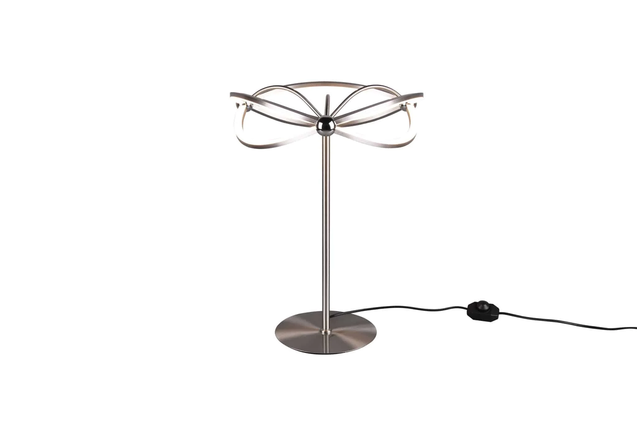 Trio Charivari Sobremesa grande LED de metal níquel mate 521210107