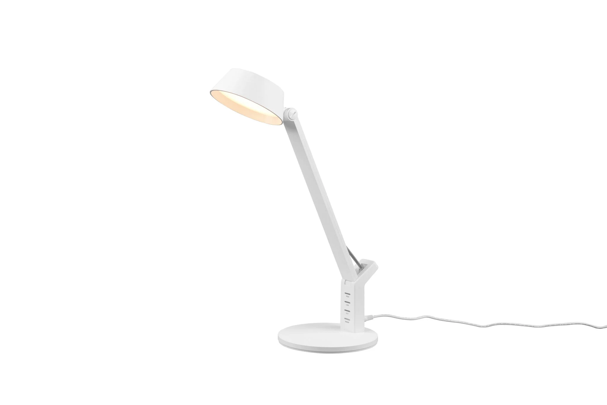 Lámpara de sobremesa Trio Ava LED blanco mate regulable USB 40,4cm 523090131