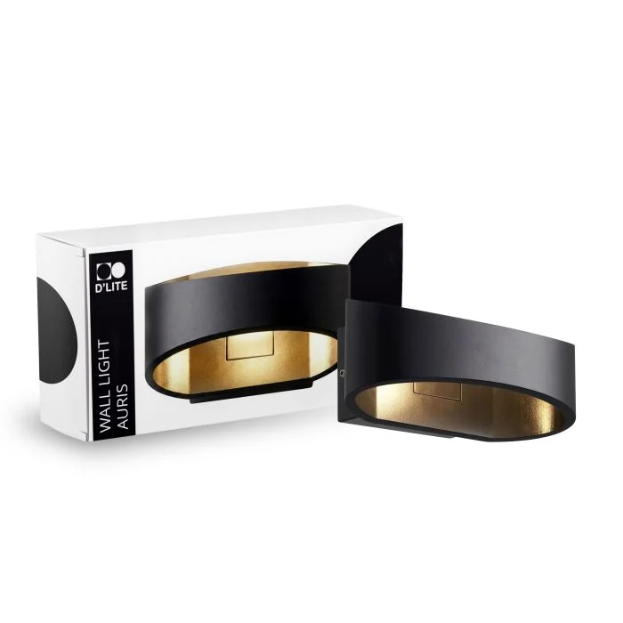 D'Lite Luz De Pared Auris Negro Up & Down 7W 220lm - 830 Luz Cálida | IP54