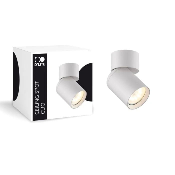 D'Lite Techo Foco Clio Blanco Ajustable| Apta para 1x GU10