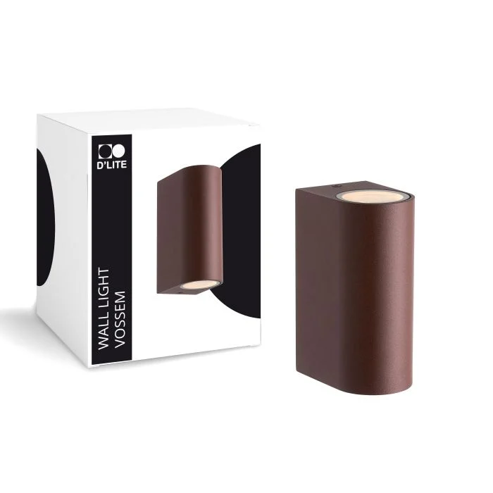 D'Lite Luz De Pared Vossem Oxidado Up & Down | Apta para 2x GU10