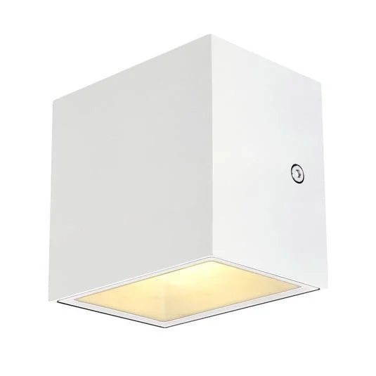 SLV Sitra Cube Aplique para exterior LED, blanco