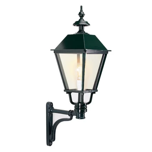 Aplique de exterior Bergen, negra, altura 80 cm, metal, IP44