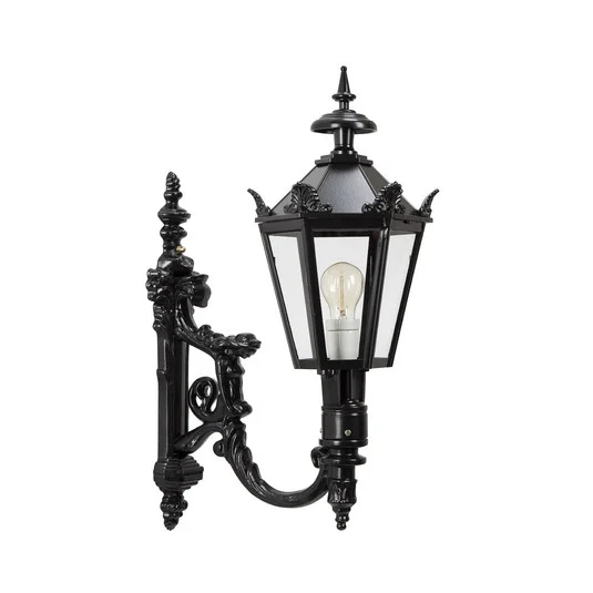 Aplique de exterior Charles, negro