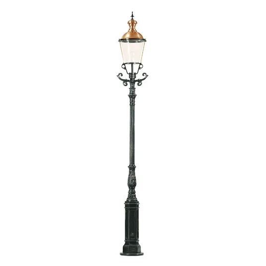 Elegante farola Düsseldorf, verde