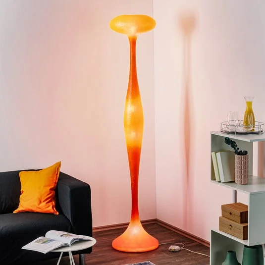 lámpara de pie kdln E.T.A., naranja, altura 200 cm