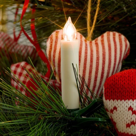 Set de extensión velas árbol Navidad, 8cm 5 luces