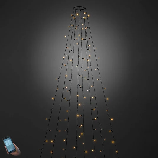 Manto LED para árbol de exterior 560-flg que funciona con una app.