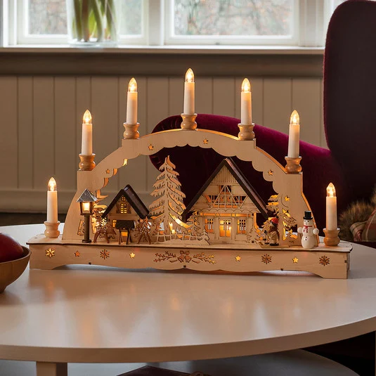 Arco de luz LED Velas, transformador o pilas
