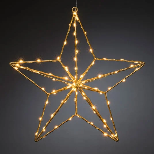 Lámpara decorativa LED Estrella de oro 37x36 cm