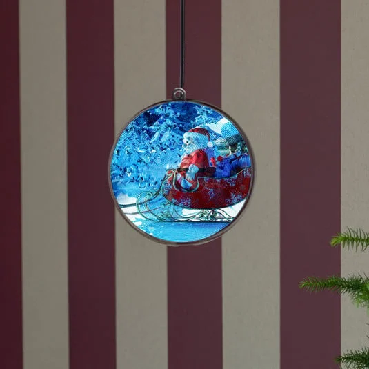Bola holograma 3D Paisaje de invierno, 64 LED