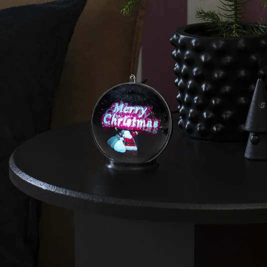 Bola holograma 3D Merry Christmas, 42 LED