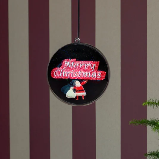 Bola holograma 3D Merry Christmas, 64 LED