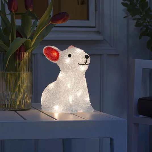 Figura luminosa LED Conejo, pilas