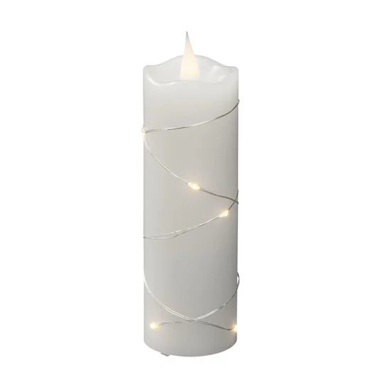 Vela de cera LED blanca Color de la luz blanco cálido 15,2 cm