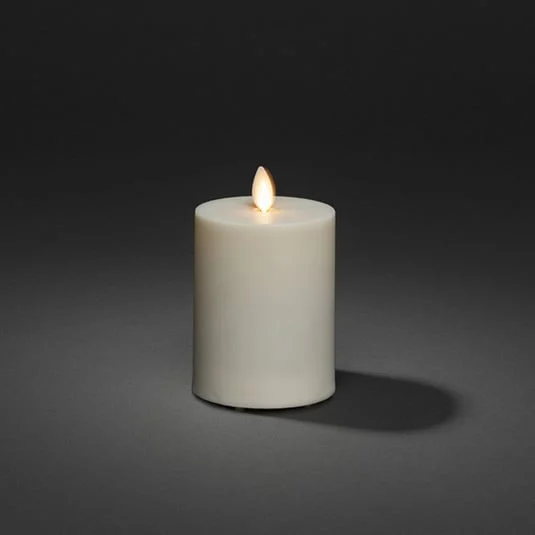 Vela LED IP44 blanco crema lisa Altura 13cm