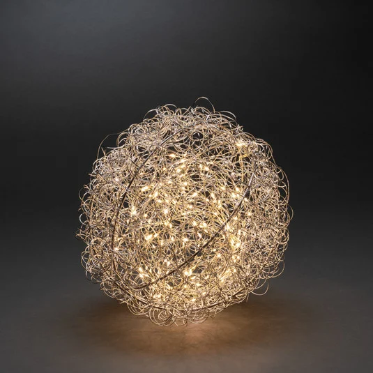 Bola de alambre de lámpara decorativa LED, Ø 30 cm, 160 LED
