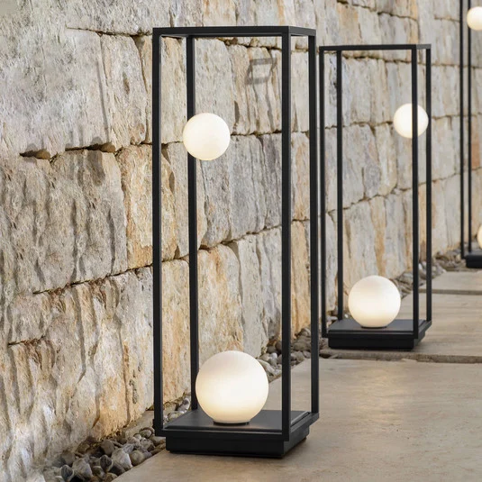 Karman Abachina lámpara pie LED IP65 103cm negro